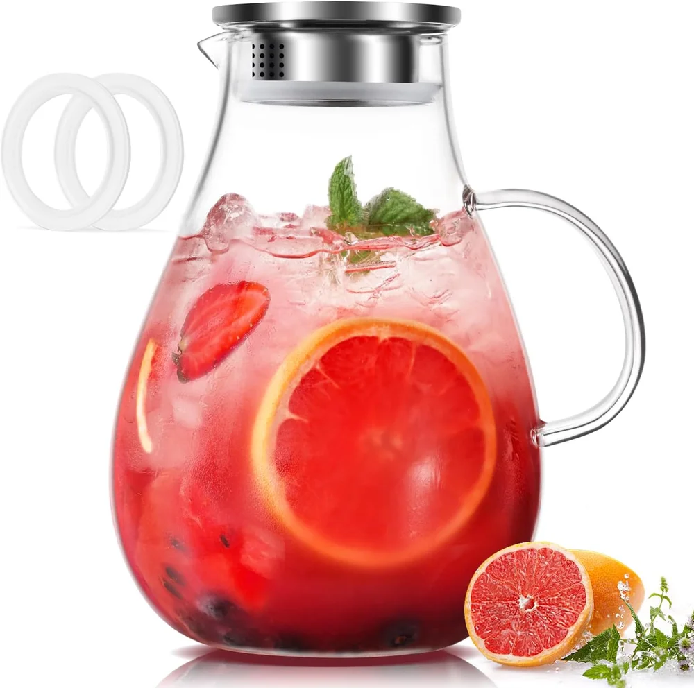 Luna & Mantha Glass Water Pitcher