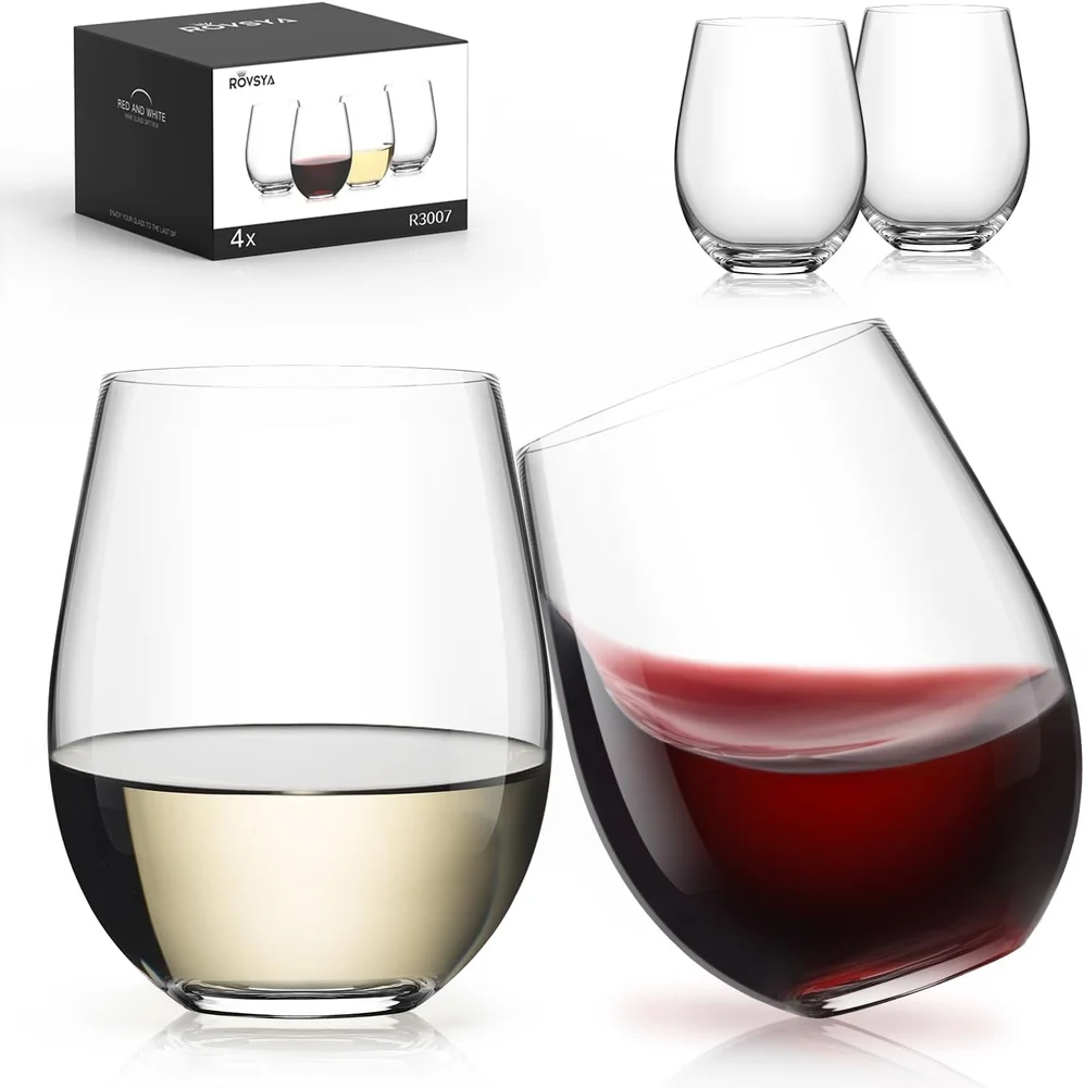 Luna & Mantha Stemless Wine Glasses